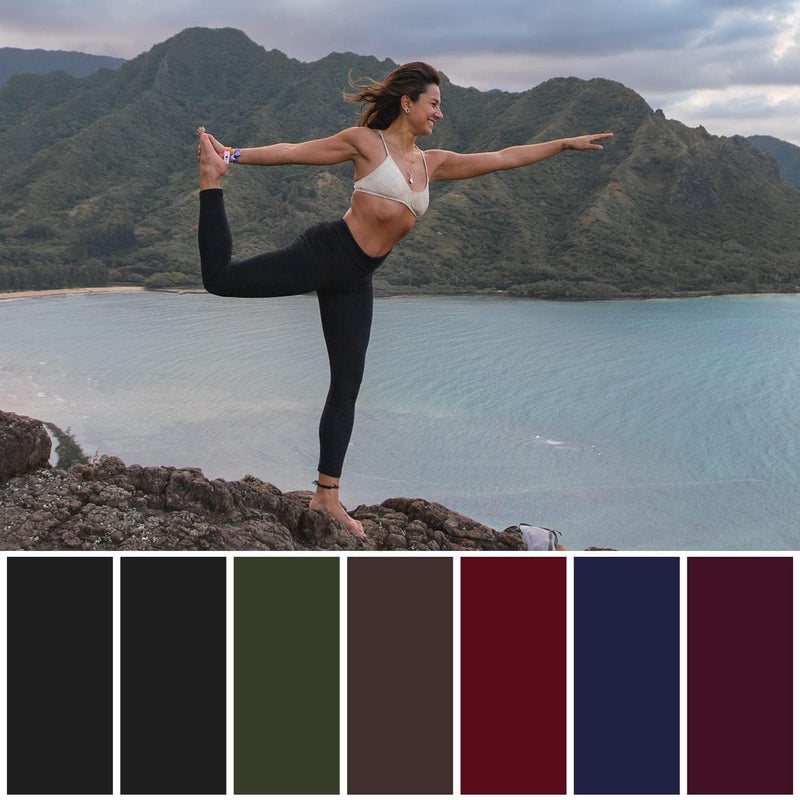 TNNZEET 7 Pack Leggings for Women - Black High Waisted Yoga Pants with Pockets Fleece Lined Leggings Women - Image 2